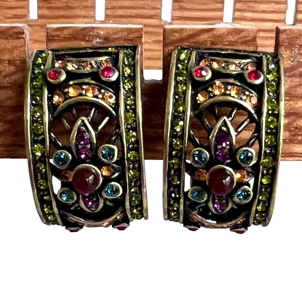 Heidi Daus “Once Upon A Time”  Vintage/new clip half hoop earrings